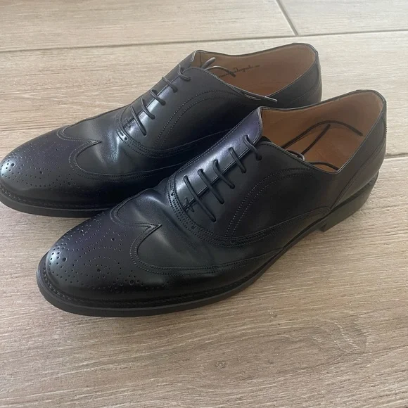 Bally “Scribe” black leather Oxford style Shoes Sz 10 - made in Switzerland BALLY Scribe Charles Black Leather Hand Made in Switzerland  main image 3